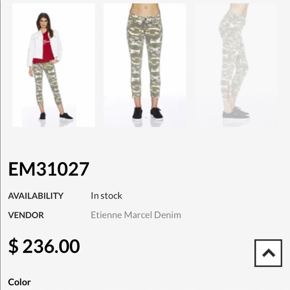 Etienne Marcel red zipper safari jeans - Picture 2 of 6